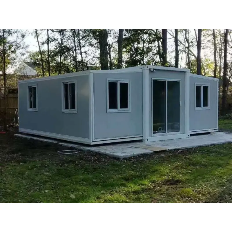 İki qanadlı genişləndirilə bilən prefabrik ev